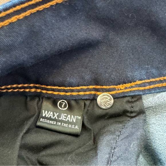 Wax Jean Dark Wash 3 Button High Rise Stretch Skinny Denim Jeans Women’s Size 7 - Picture 5 of 5